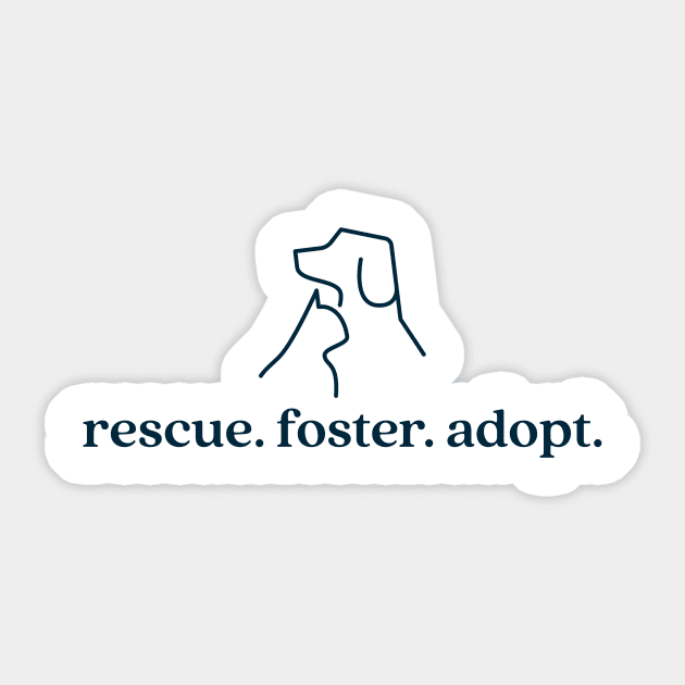 Rescue Foster Adopt Sticker by chrissyloo